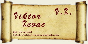 Viktor Kevac vizit kartica